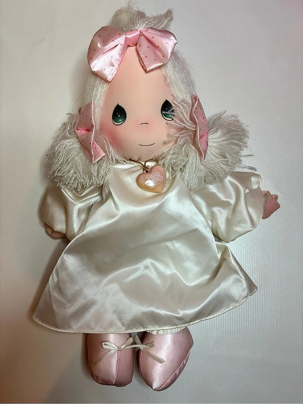 Precious Moments Angel Pink & White Satin Doll